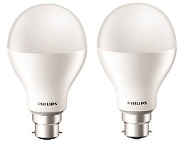 Philips Base B22 17-Watt LED bulb (Cool Day Light, Pack of 2)