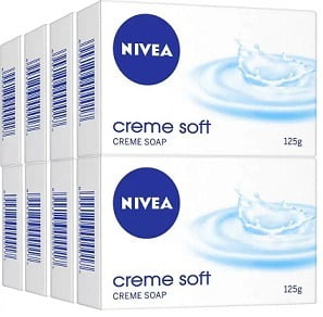 Nivea Creme Soft creme Soap, 125gm (Pack of 8)