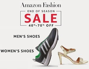 Amazon End of Season Sale on Men’s / Women’s Footwear – Flat 40% – 70% Off