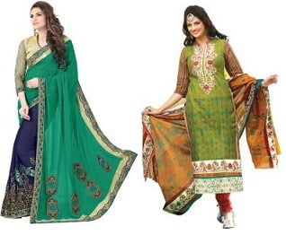 Women’s Clothing – Sarees Kurti & Dress Material Minimum 70% Off @ Amazon