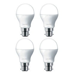 Solimo Base B22 9-Watt LED Bulb (Pack of 4, Cool Day Light) for Rs.389 @ Amazon (Limited Period Deal)