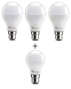 Syska 7 W, 9 W Standard B22 LED Bulb (White, Pack of 4)
