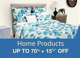 Home Products (BedSheets, Towels, Cushion Covers, Bathroom Accessories) - Up to 70% Off