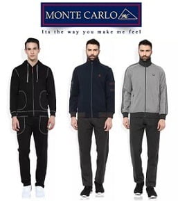 Monte Carlo Men’s Track Suit – Flat 50% Off @ Flipkart