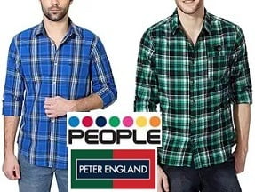 Peter England & People Men's Clothing - Flat 50% - 70% Off