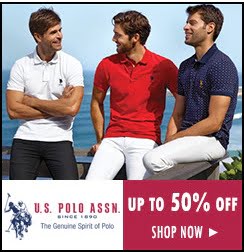 U.S. Polo Assn Mens Clothing - Minimum 50% Off