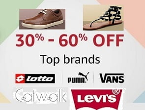 Men’s / Women’s Top Brand Footwear – Flat 30% – 60% Off @ Amazon