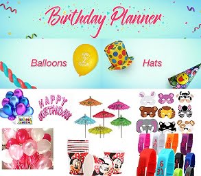 Kids Party Supplies (Decorations, Party Accessories, Party Tableware, Party Favours)