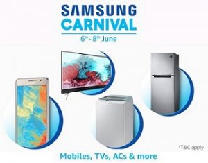 Samsung Carnival: Great Discount Offer on Samsung Mobile, TV & Large Appliances @ Amazon