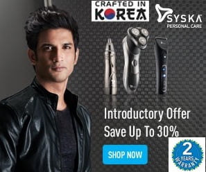 Syska Personal Care & Grooming Appliances Up to 48% Off