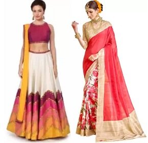 Womens Clothing up to 80% Off: Banarasi Silk Saree | Kanjivaram Sarees | Wedding Collection | Lehnga Choli