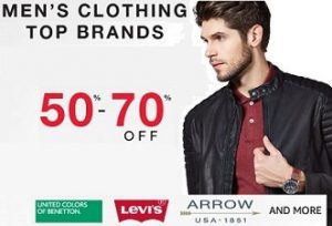 Top Brand Mens Clothing - Flat 50% - 70% Off