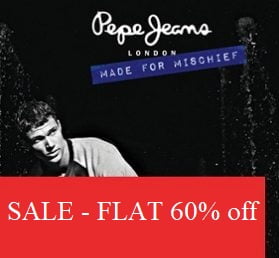 Pepe Jeans Men’s Clothing Flat 60% off @ Amazon