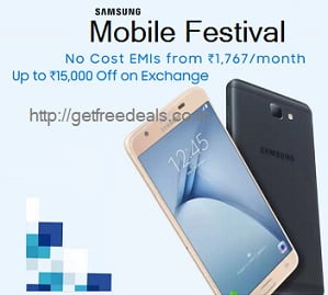 Special Discount Offer on Samsung Mobile Phones - Up to 60% off + Rs.51000 Off under Exchange
