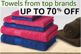 Top Brand Towels – Up to 70% Off @ Amazon