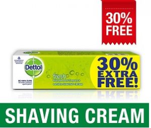 Dettol Shaving Cream, Fresh Lather 78g for Rs.55 – Amazon