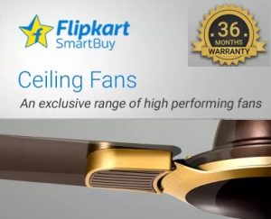 Flipkart Smartbuy Ceiling Fans – Min 25% Off starts Rs.1249 with 3 Yrs Warranty