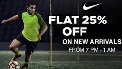 Nike Clothing & Footwear – Flat 25% Off on New Arrivals – Myntra