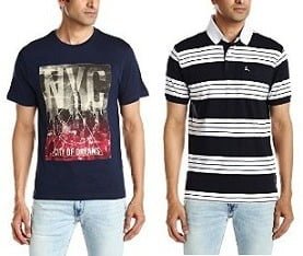 Mens T-Shirts & Polo (Popular Brands)- Flat 50% or more