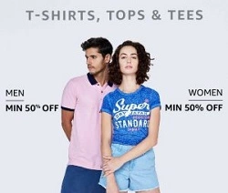 Men / Women Tops, T-Shirts - Minimum 50% Of
