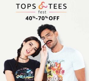 Tops & Tees – Flat 40% -70% off – Amazon
