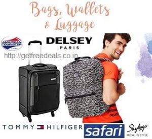 Travel Luggage & Accessories (American Tourister, Skybags, Safari, Tommy Hilfiger, Delsey) – Minimum 50% off – Amazon