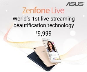 Asus Zenfone Live (16 GB, 2 GB RAM) for Rs.9999 @ Amazon