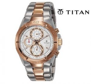 Titan Octane Grey Dial Chronograph Mens Watch 9308KM01