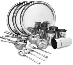 Bhalaria Pack of 36 Dinner Set (Stainless Steel)