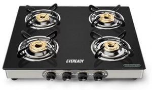 Eveready TGC4B MR Glass Top 4 Burner Gas Stove for Rs. 2,799 – Amazon