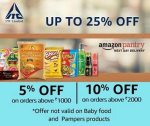 ITC Kitchen Grocery & Personal Care Products – Up to 25% off + Extra 5% or 10% off – Amazon Pantry