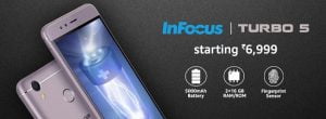 InFocus Turbo 5 (Glittering Gold, 32GB, 5000mAH Battery) for Rs.7,499 – Amazon