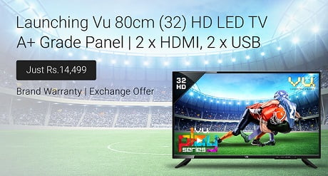 Vu Premium TV 80 cm (32 inch) HD Ready LED Smart Linux TV 2022 Edition with Bezel-Less Frame