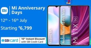 Mi Anniversary Sale: Get 10% Off with SBI Credit Card on Mi Phones, TV, Laptops & Accessories