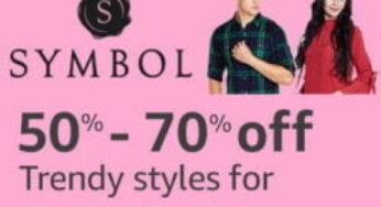 Symbol Men’s & Women’s Clothing – Flat 50% – 70% Off @ Amazon