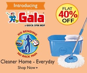 Gala e-Quick Spin Mop with Easy Wheels and Bucket with Free Refill
