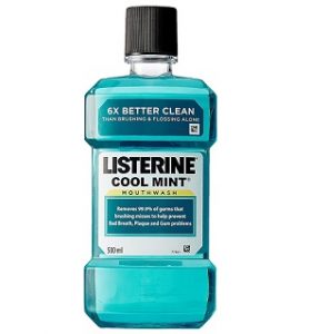 Listerine Coolmint Mouthwash – 500 ml worth Rs.210 for Rs.178 – Amazon