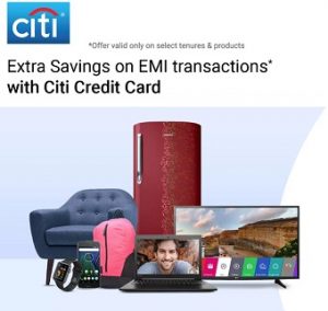 Shop on EMI without paying Interest – Flipkart (Valid for CITI Credit Card till 8th Aug)