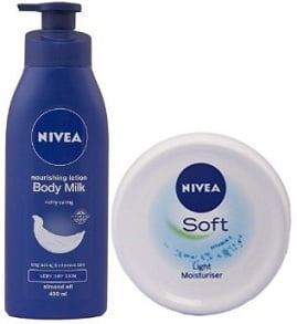 Nivea Nourishing Lotion Body Milk for Very Dry Skin 400ml with Nivea Soft Creme 100ml