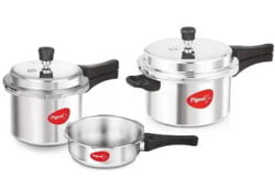 Pigeon Special Combo Pack 2 L 3 L 5 L Pressure Cooker (Induction Bottom) for Rs.1649 – Amazon