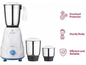 Singer Chefy 500 W Mixer Grinder, 3 Jars for Rs.1,799 – Amazon