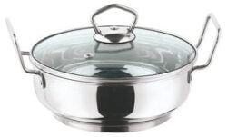 Vinod Cookware Induction friendly Kadai with Lid, 2 Litres