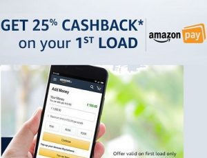 Get up to Rs.250 Cashback on First load of Amazon Pay Balance & up to Rs.350 to join Amazon Prime