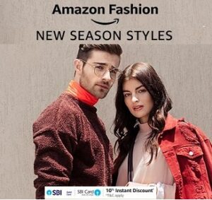 Amazon Fashion: 10% Extra Off on SBI Debit MasterCard on Clothing, Footwear & Fashion Accessories