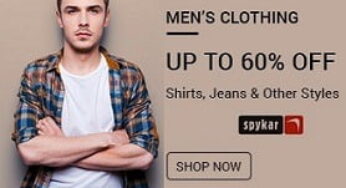 Spyker Men’s Clothing – Flat 50% to 60% Off @ Amazon