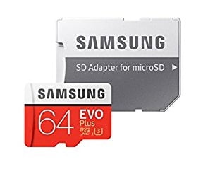 Samsung EVO Plus, 64GB MicroSDXC 130 MB/S Full HD & 4K UHD Memory Card