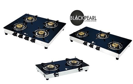 BlackPearl Glass Manual Gas Stove