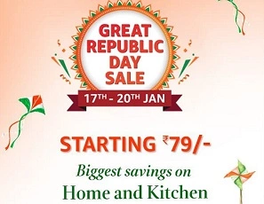 Home & Kitchen – Upto 80% off + 10% Cashback + 10% off with SBI Credit Card
