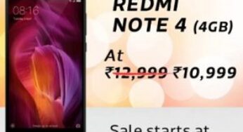 Redmi Note 4 (4GB) – Flat Rs.2000 off for Rs. 10,999 + 10% off with HDFC Debit / Credit Card – Flipkart