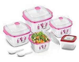BMS Hot & Fresh Casserole Serving Gift set of 7 Pcs for Rs.469 – Amazon